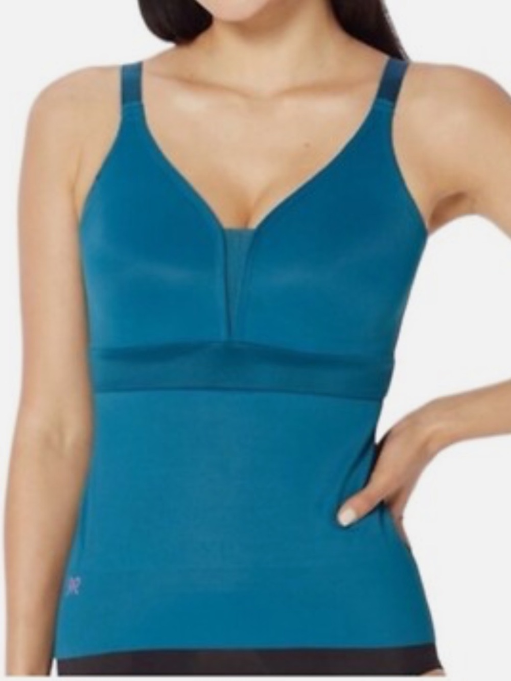 Ruby ribbon Reina cami shapewear teal adjustable straps Size 36